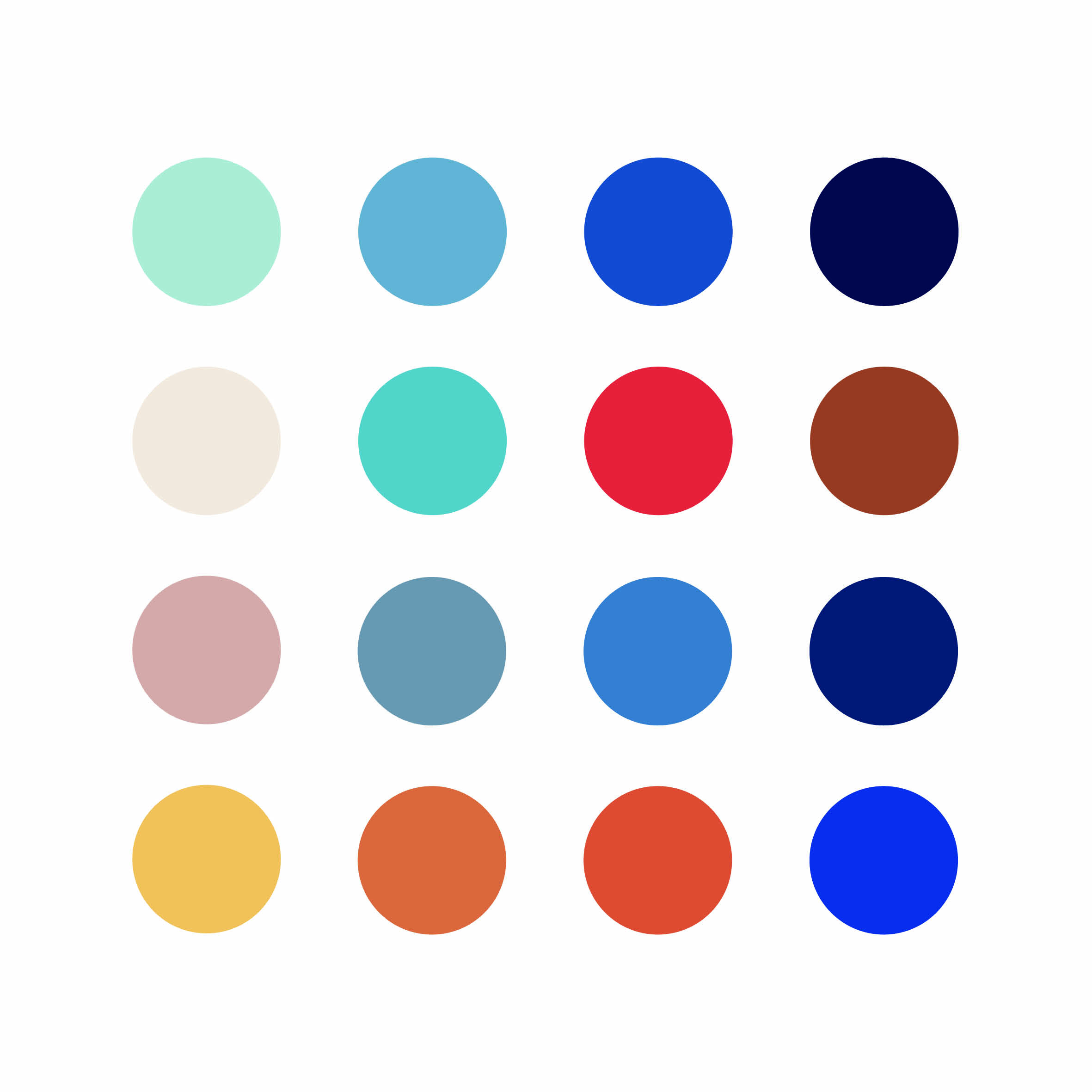 colors for the creation of the graphic charter.