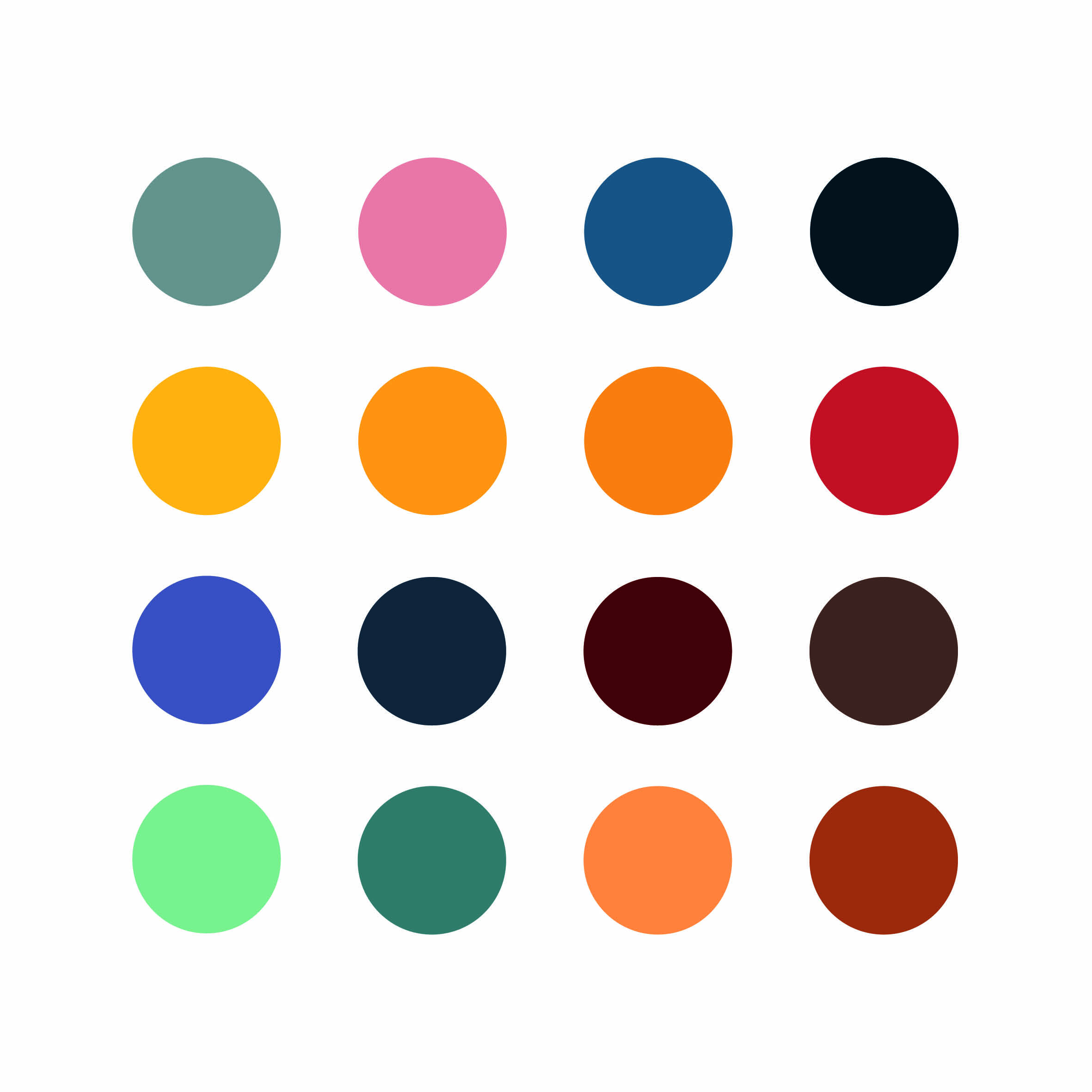 colors for the creation of the graphic charter.