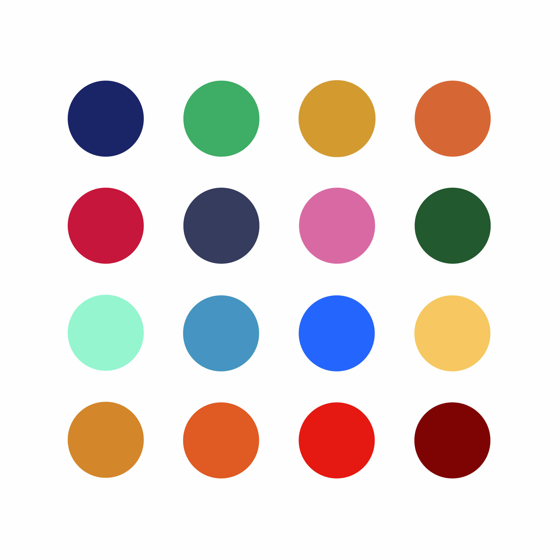colors for the creation of the graphic charter.