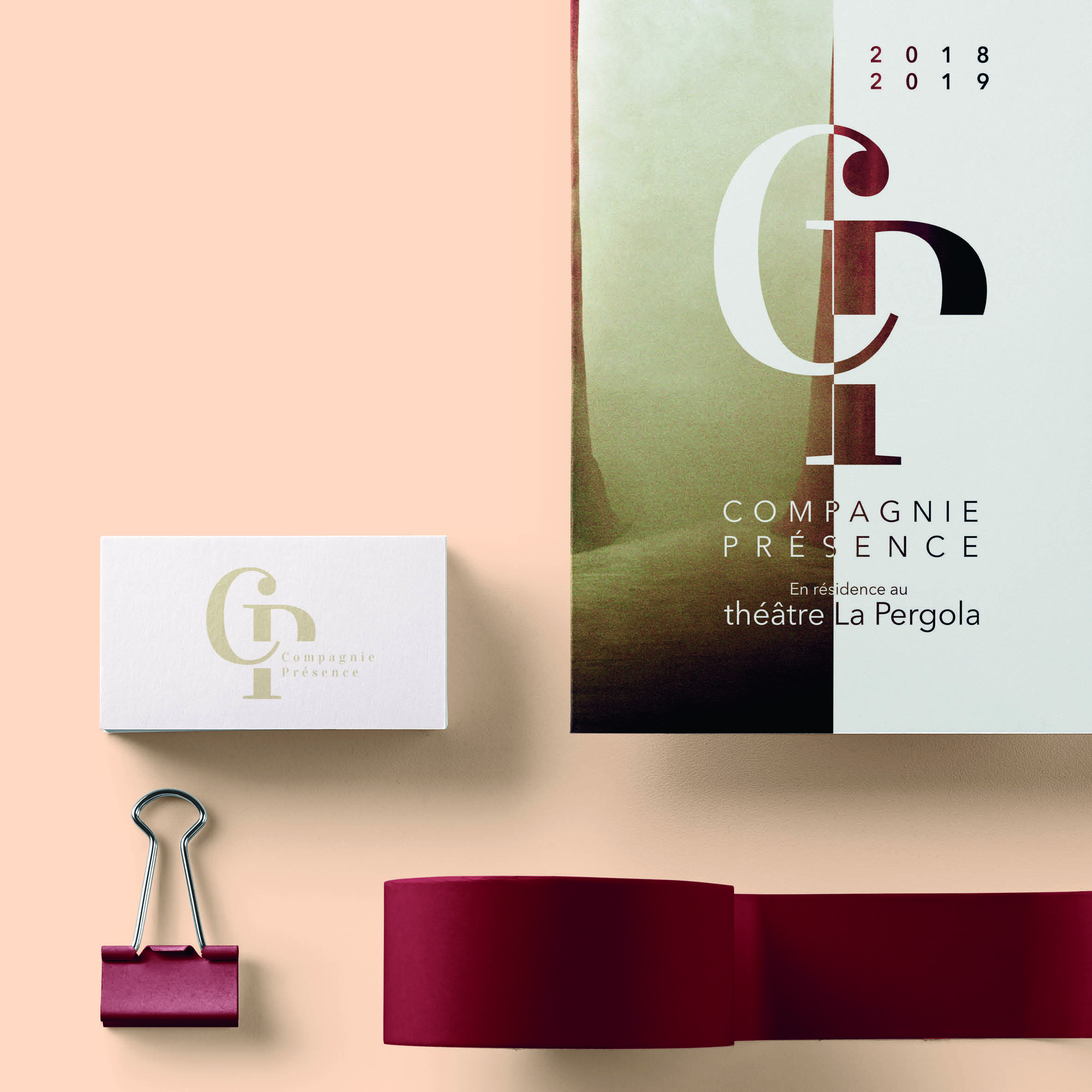 buiness card and magazine of the drama company.